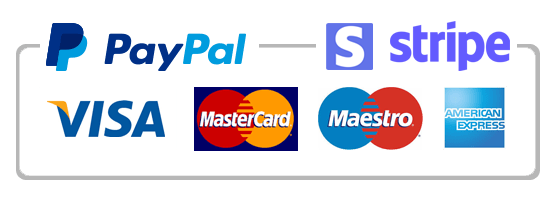Secured Payment via Paypal or Stripe